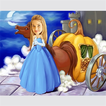 Cinderella Caricature from Photo,by myDaVinci - myDaVinci